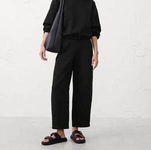 Banana Republic Factory Black Wide Leg Trousers